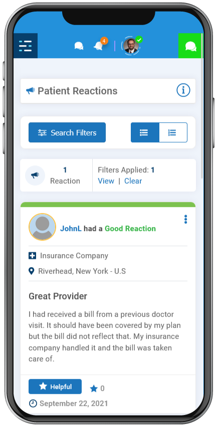 screenshot of member reactions