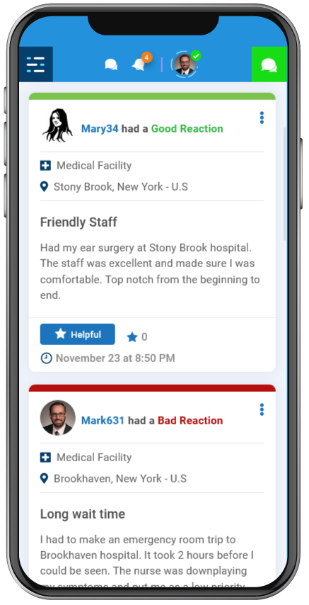 screenshot of member reactions